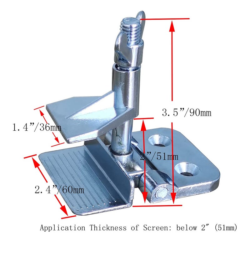 TECHTONGDA 2 pcs Butterfly Frame Hinge Clamp DIY Hobby Tool Heavy Duty Zinc Alloy Silk Screen Printing Printer with Screw - Image 4